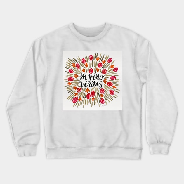 vino veritas red Crewneck Sweatshirt by CatCoq